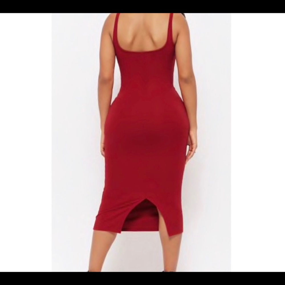 Forever 21 red midi dress - Picture 3 of 7